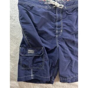 Polo Ralph Lauren Shorts Mens Large Blue Swim Trunks Board Shorts Drawstring